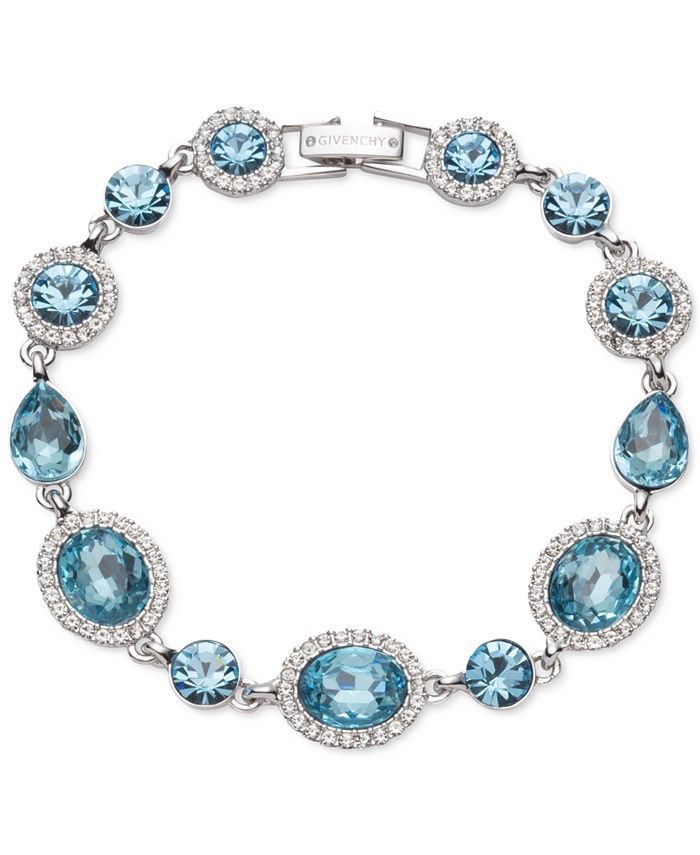 Givenchy Silver Tone Pav Color Stone Flex Bracelet Macy s