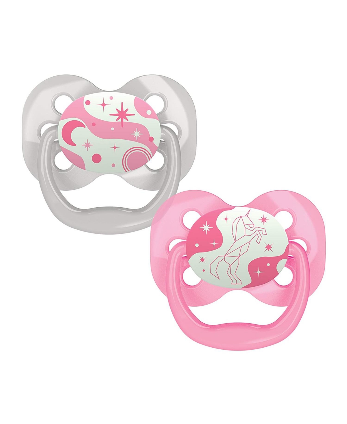 Dr. Browns Advantage Symmetrical Pacifier, Pack, 0-6m - Pink