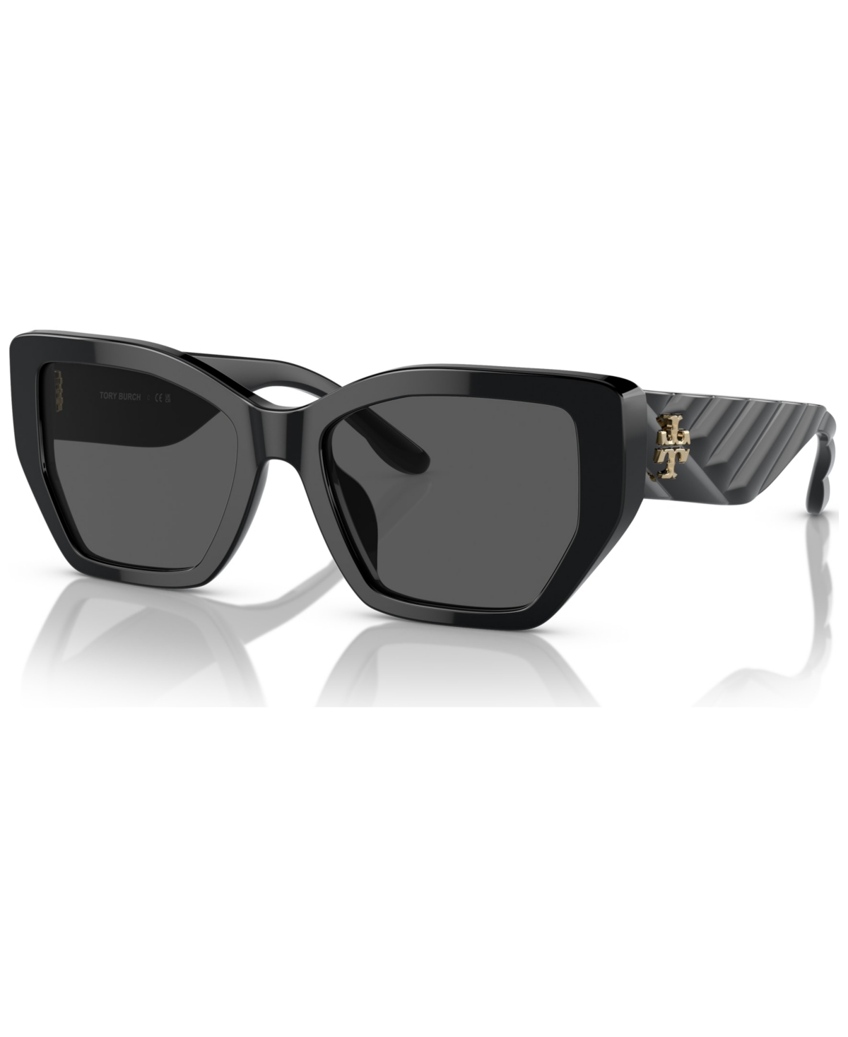 Tory Burch Women's Polarized Sunglasses, Ty7187u In Black