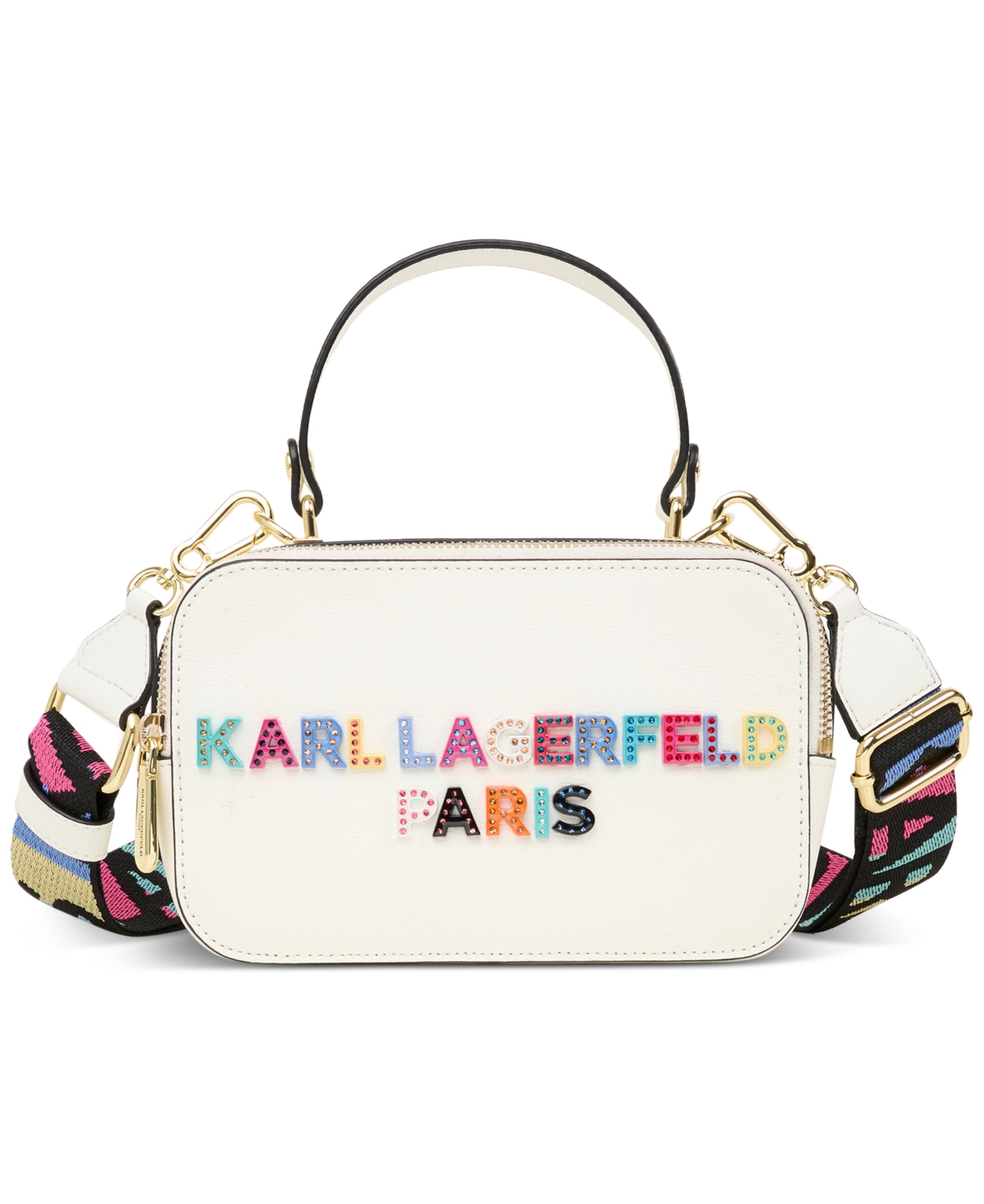 Karl Lagerfeld Simone Lunchbox Crossbody In White