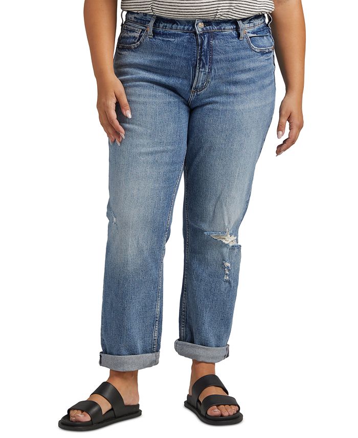 Plus size silver jeans clearance sale