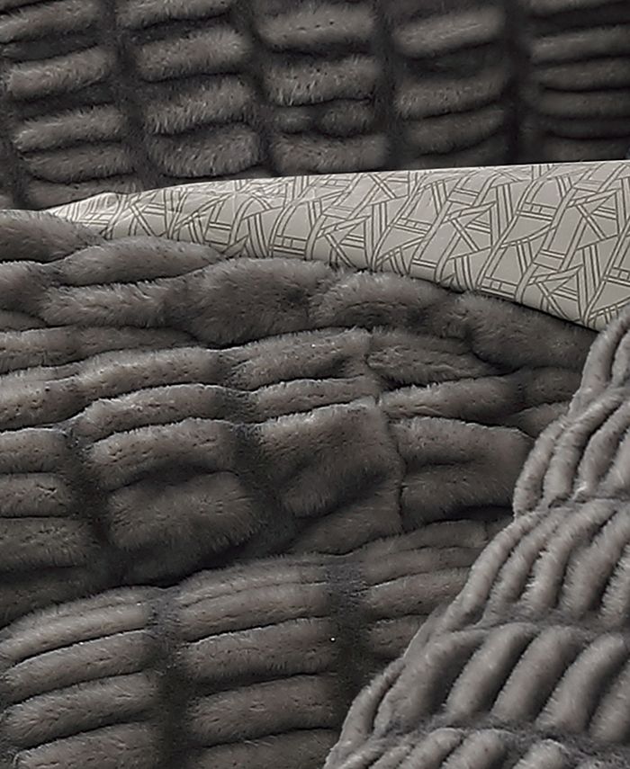 KARL LAGERFELD PARIS Ruched 3 Piece Comforter Set, King Macy's