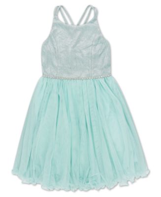 Speechless Big Girls Fit and Flare Tulle Wire Hem Party Dress - Macy's