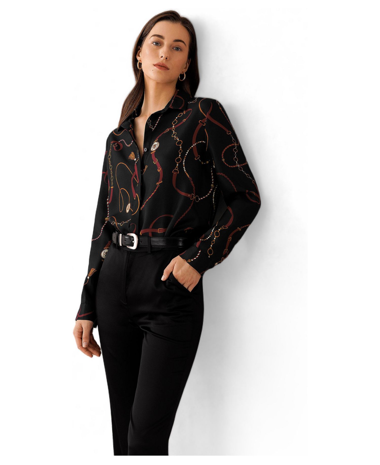 Women's Louisville Print Silk Shirt