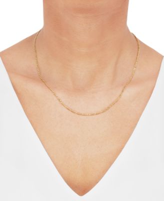 Figaro Link 18" Chain Necklace in 14k Gold-Plated Sterling Silver, Created for Macy's (Also in Sterling Silver)