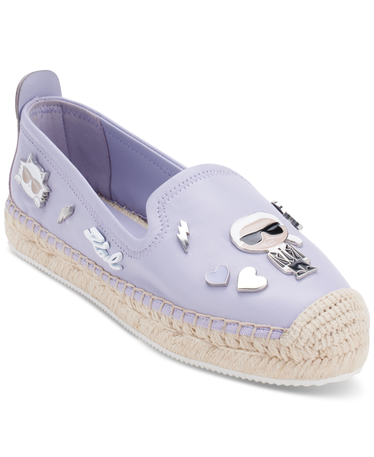 Karl Lagerfeld Women's Michaela Embellished Slip-on Espadrille