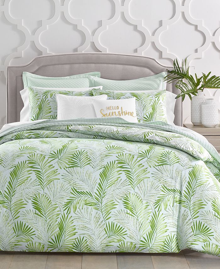 Charter Club Cascading Palms 300 Thread Count 3 Pc. Duvet Cover