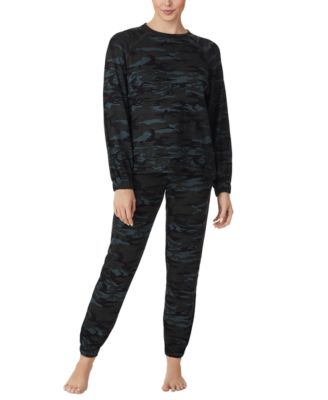 Sanctuary - Women's 2-Pc. French Terry Camo Jogger Pajamas Set