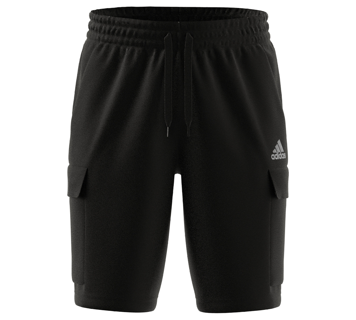 Adidas Originals Adidas Essentials Fleece Cargo Shorts In Black