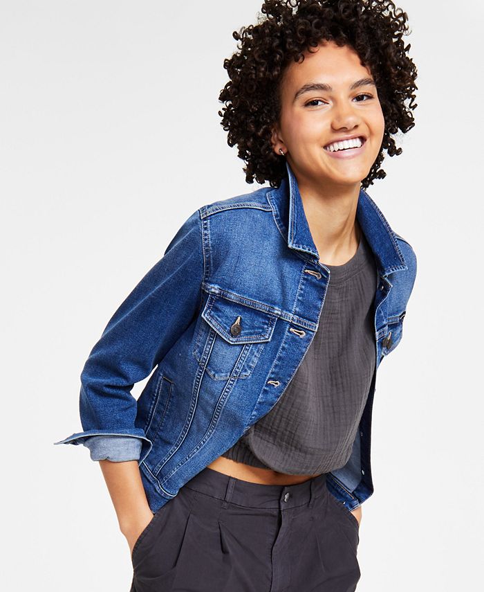 Calvin Klein Jeans Women's Denim Trucker Jacket - Macy's