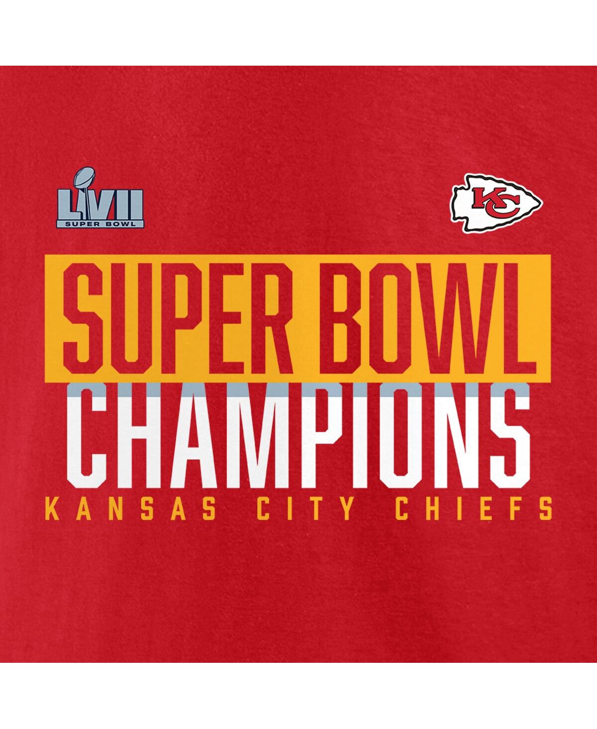 Men's FanaticsKansas City Chiefs Super Bowl Lvii Champions Big and Tall Foam Finger Long Sleeve T-shirt - Red