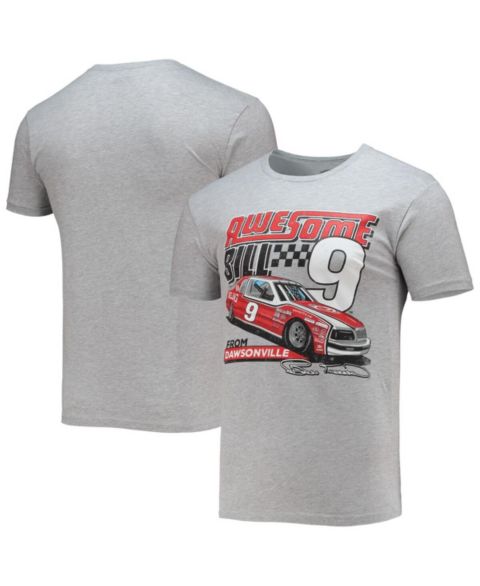 Мужская футболка Checkered Flag Sports Heathered Gray Bill Elliott Legends