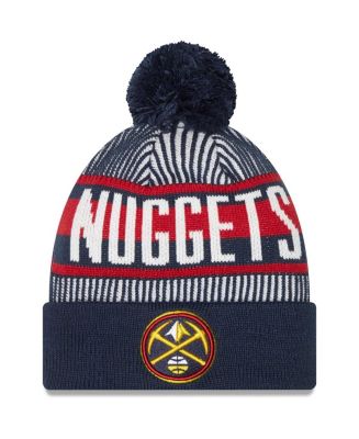 Men's New Era Navy Denver Nuggets Striped Cuffed Pom Knit Hat - Macy's