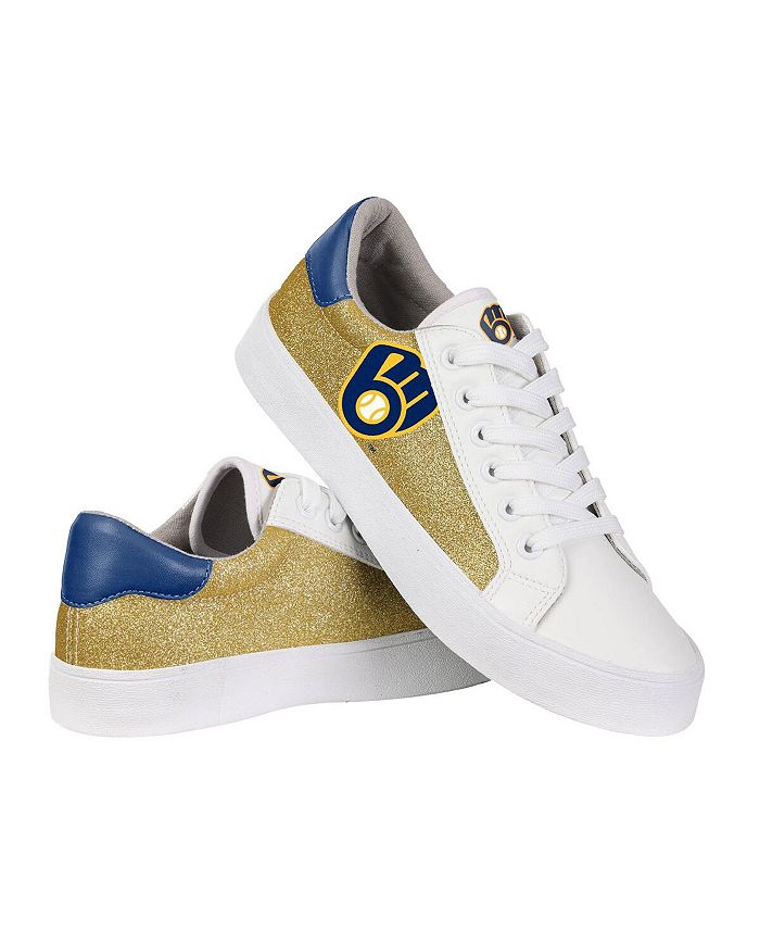FOCO Women's Milwaukee Brewers Glitter Sneakers Macy's