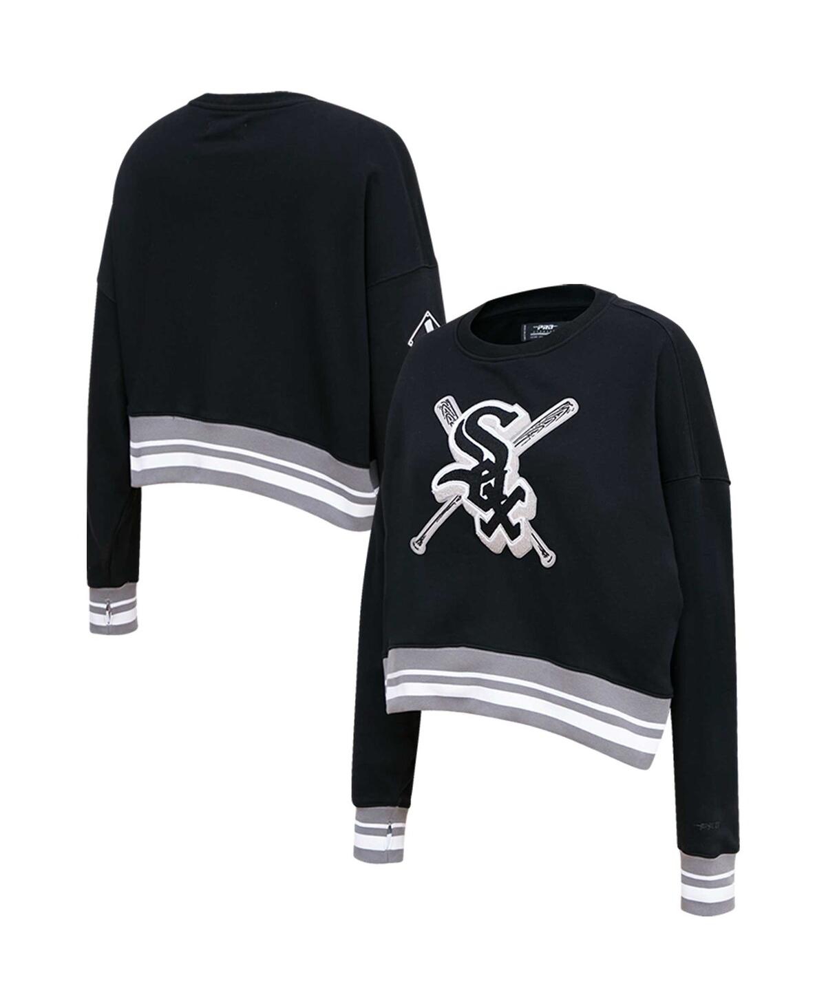 Shop Pro Standard Women's  Black Chicago White Sox Mash Up Pullover Sweatshirt