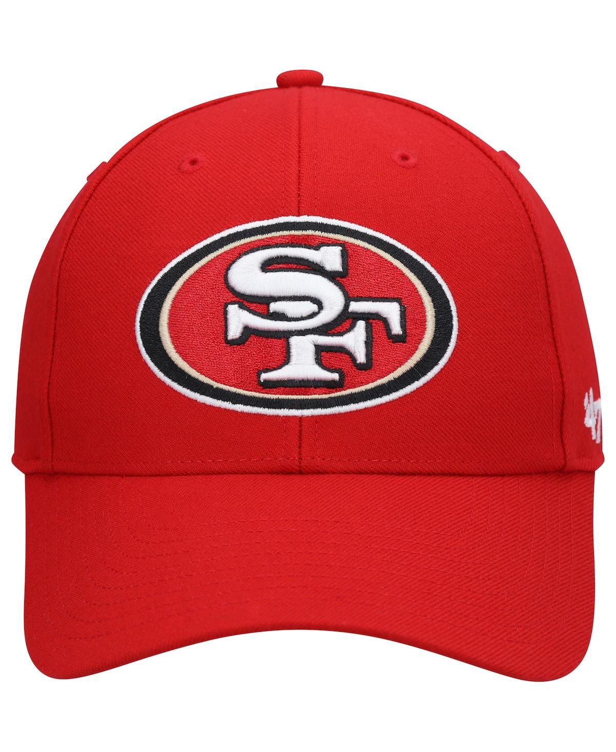 Men's '47 BrandSan Francisco 49ers Logo Mvp Adjustable Hat - Scarlet