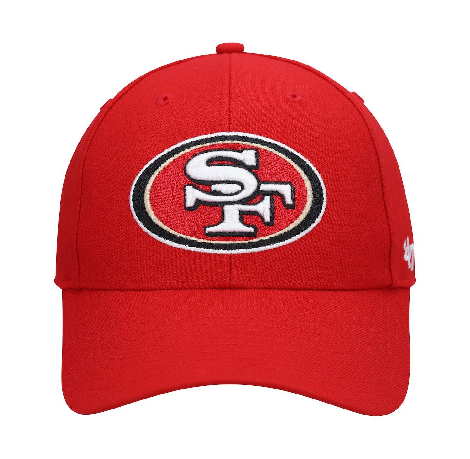 Men's Scarlet San Francisco 49ers Logo MVP Adjustable Hat