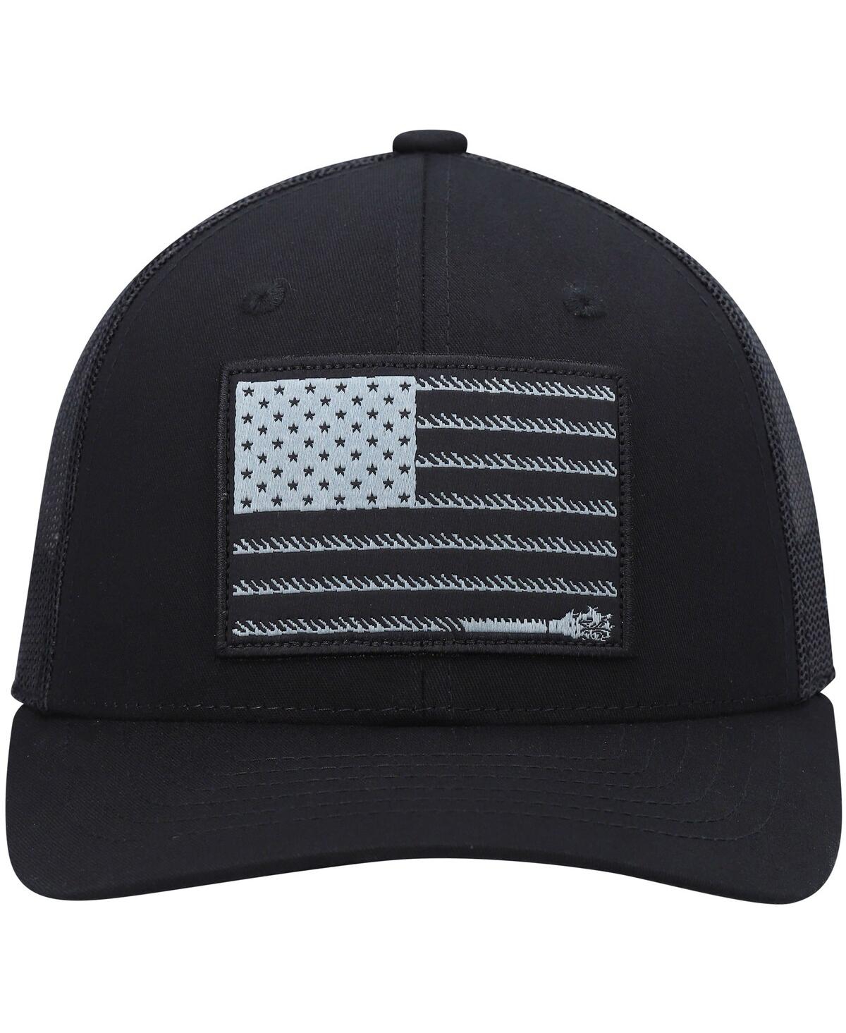 Shop Hooey Big Boys  Black Liberty Roper Trucker Mesh Snapback Hat