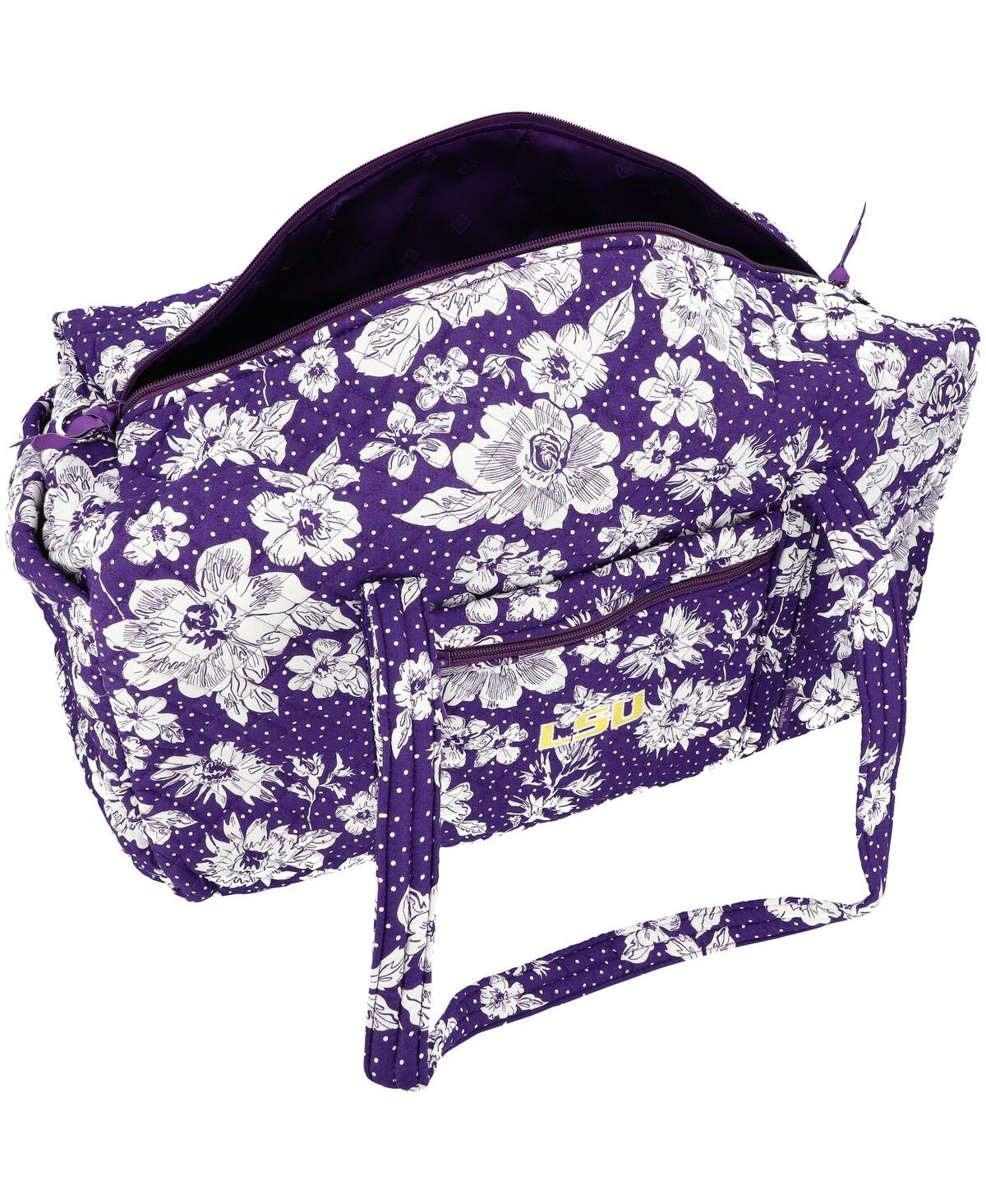 Shop Vera Bradley Men's And Women's  Lsu Tigers Rain Garden Large Travel Duffel Bag In Purple