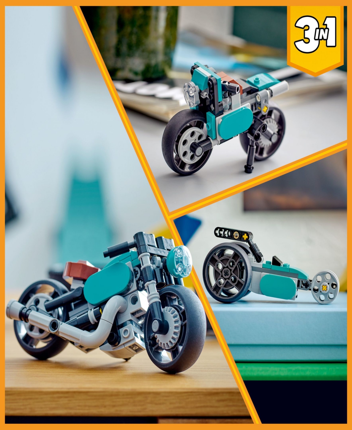 Shop Lego Creator 31135 3-in-1 Vintage Motorcycle Toy Moto Building Set In Multicolor