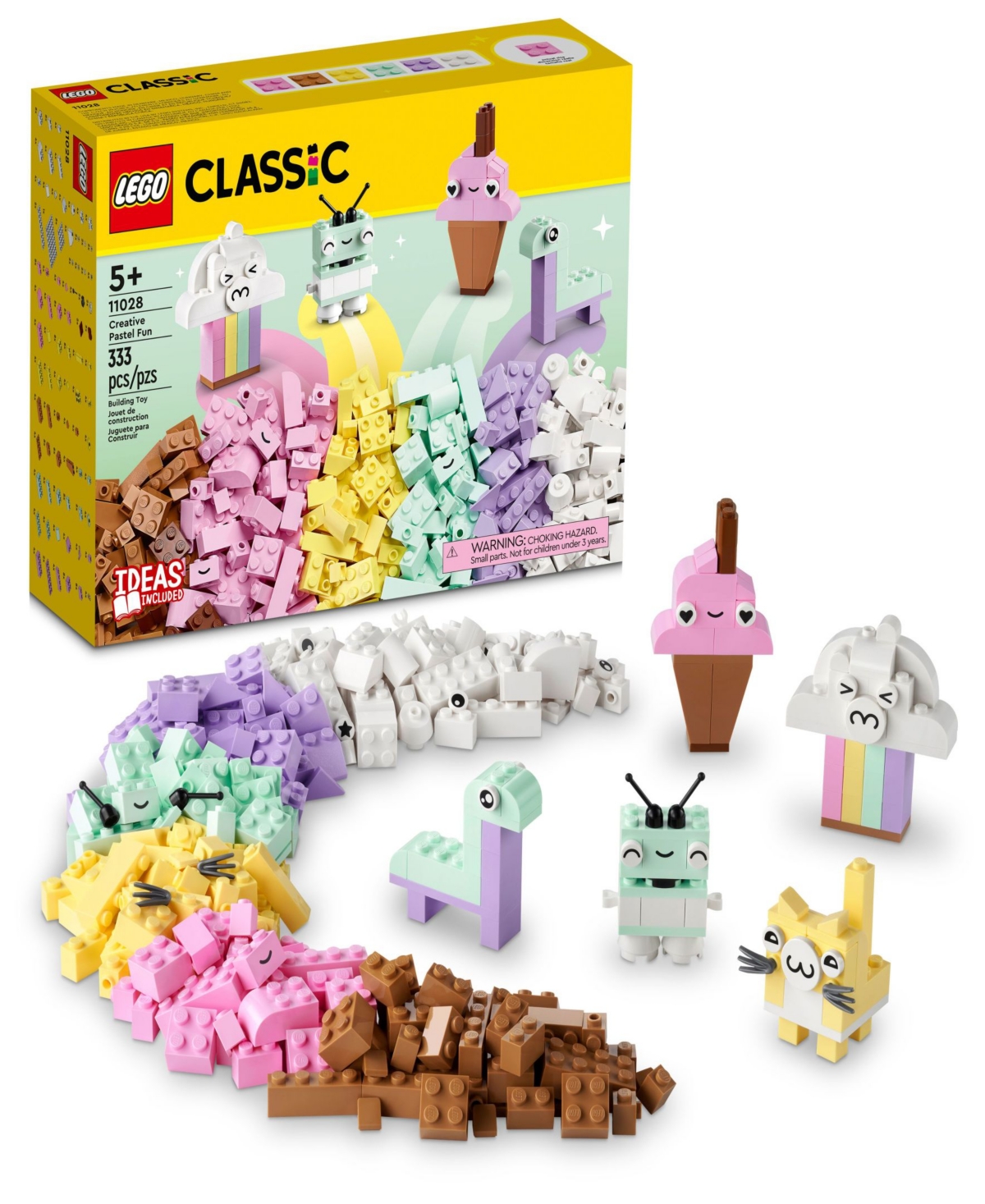 Lego Classic 11028 Creative Pastel Fun Toy Assorted Piece Brick Expansion Building Set In Multicolor