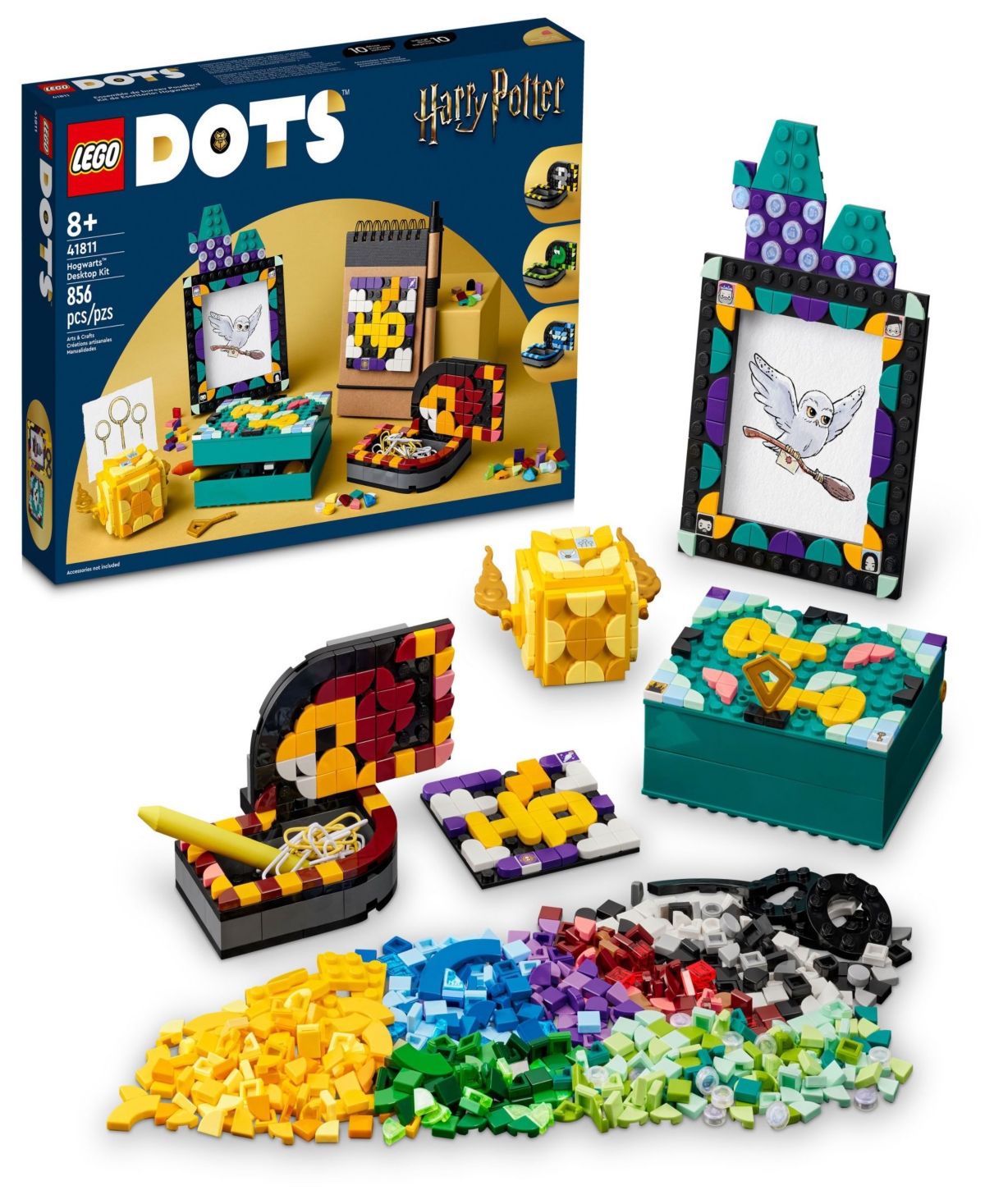 Lego Kids' Dots Hogwarts Desktop Kit 41811 Diy Craft Decoration Kit, 856 Pieces In Multicolor