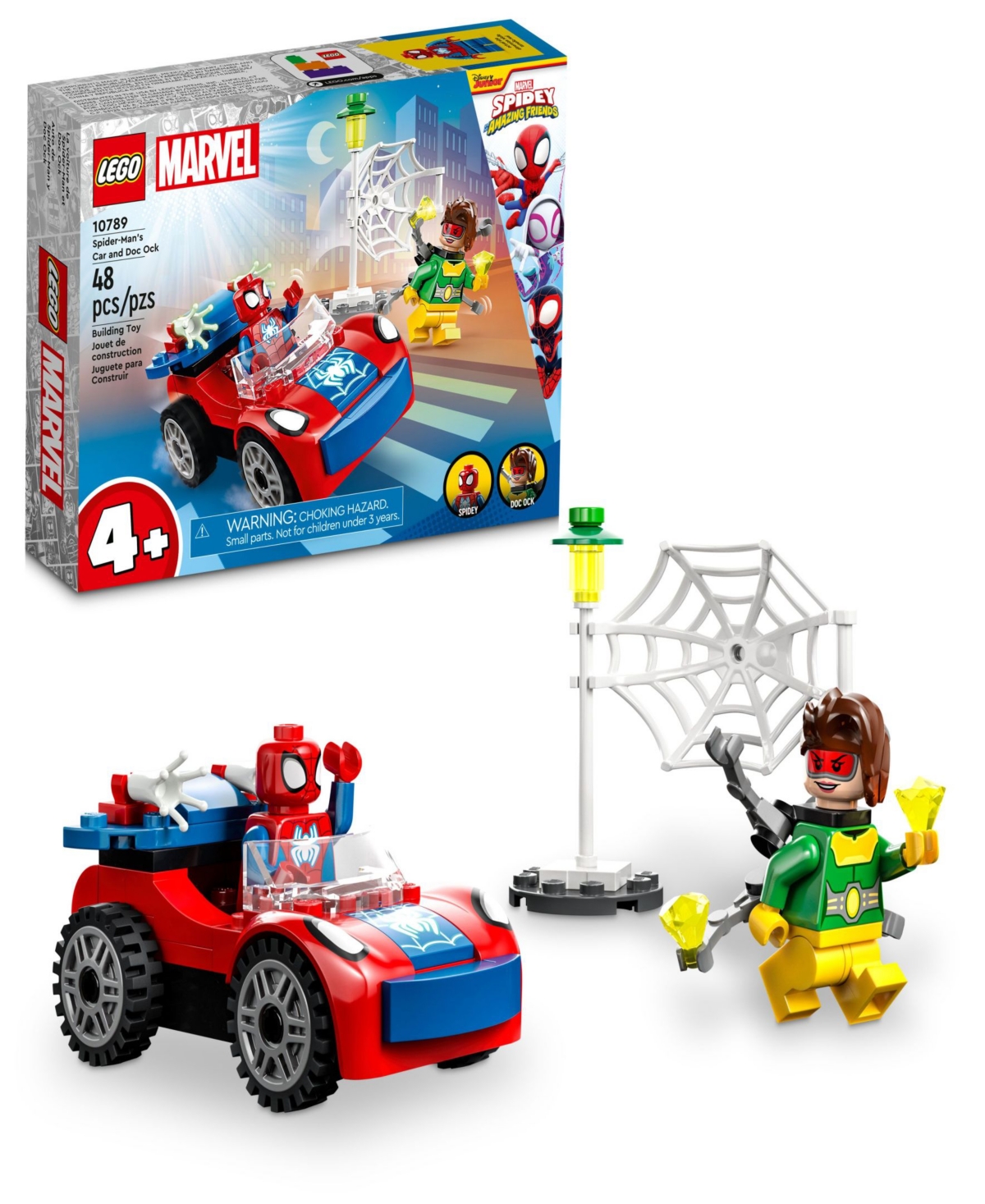 Lego Marvel 10789 Spidey Spider-man's Car And Doc Ock Toy Building Set With Spidey & Doc Ock Minifigures In Multicolor