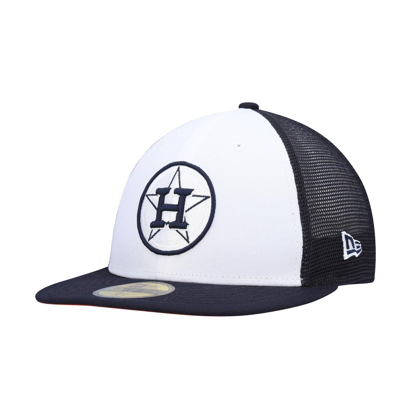 Мужская кепка New Era Navy and White Houston Astros 2023 On-Field Batting Practice 59FIFTY Fitted Hat — фото 2
