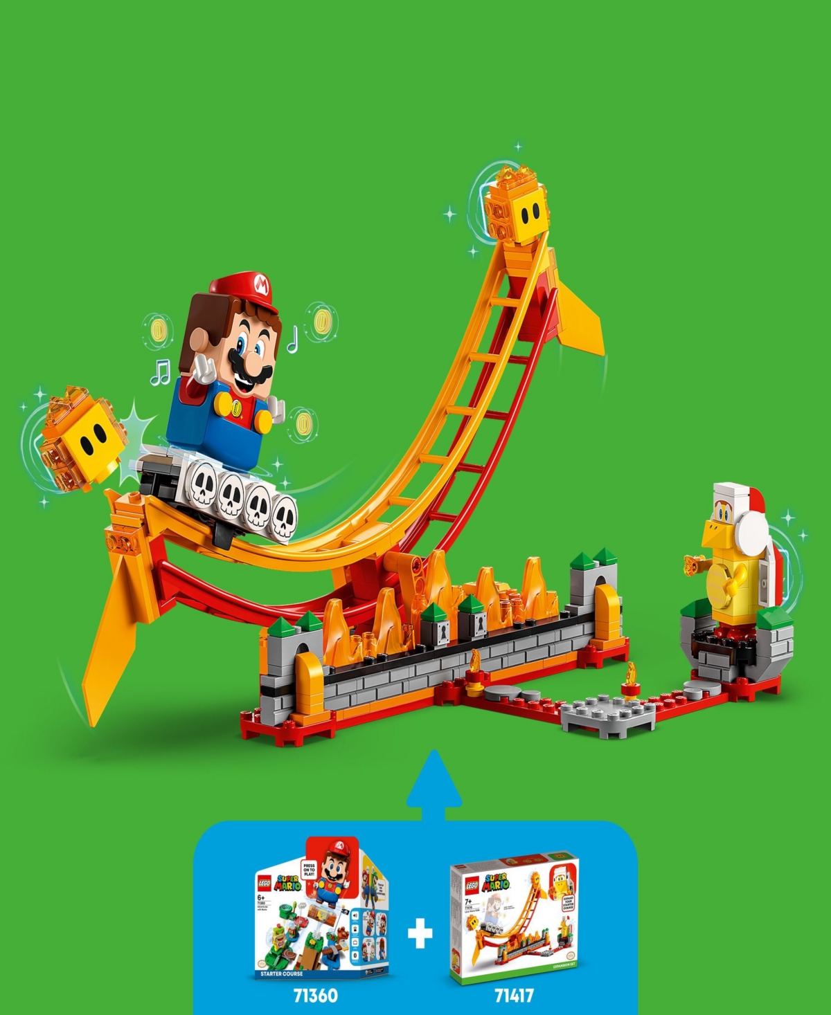 Lego Super Mario Lava Wave RideExpansion Set 71416 Building Set, 218 Pieces