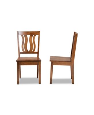 Fenton Modern and Contemporary Transitional 2-Piece Finished Wood Dining Chair Set