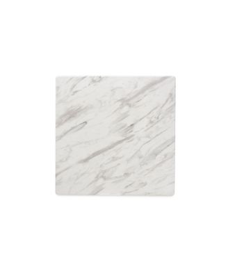 Kaylee Mid-Century Modern Transitional 31.5" Finished Wood Dining Table with Faux Marble Tabletop