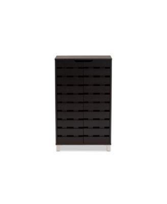 Ernest Modern and Contemporary 38.4" Finished Wood 2-Door Shoe Storage Cabinet