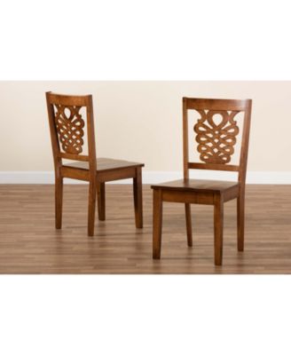 Gervais Modern and Contemporary Transitional 2-Piece Finished Wood Dining Chair Set