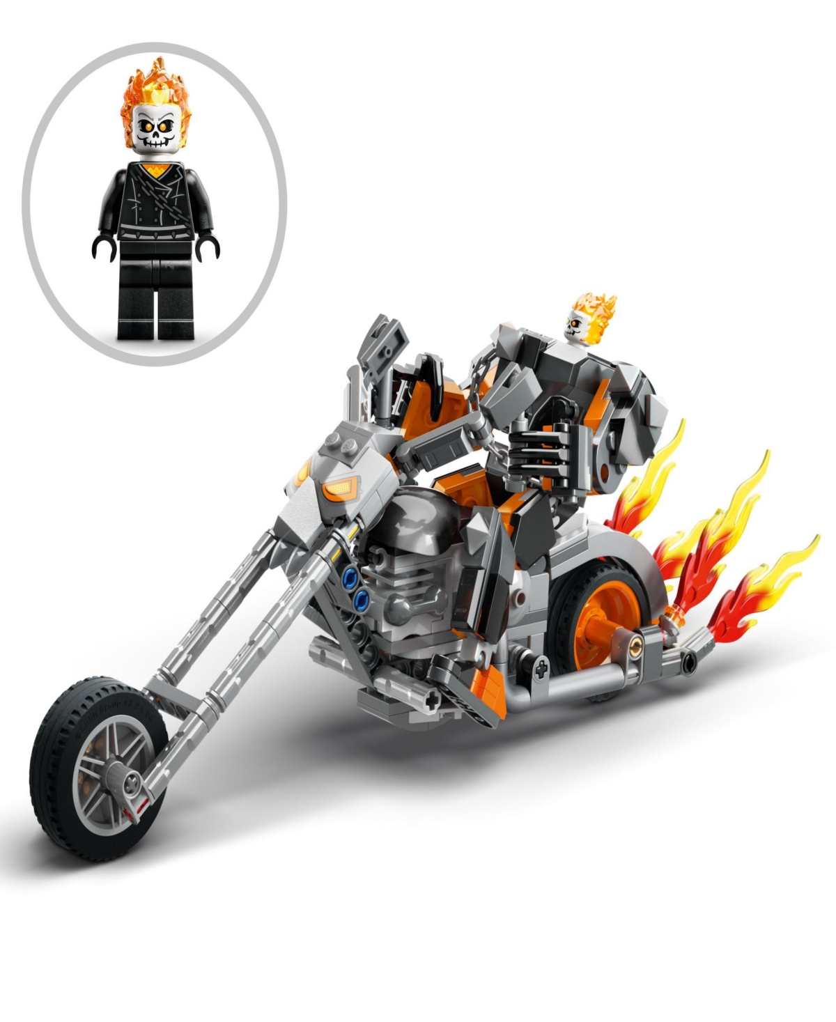 Shop Lego Super Heroes Marvel Ghost Rider Mech & Bike 76245 Toy Building Set With Ghost Rider Minifigure In Multicolor