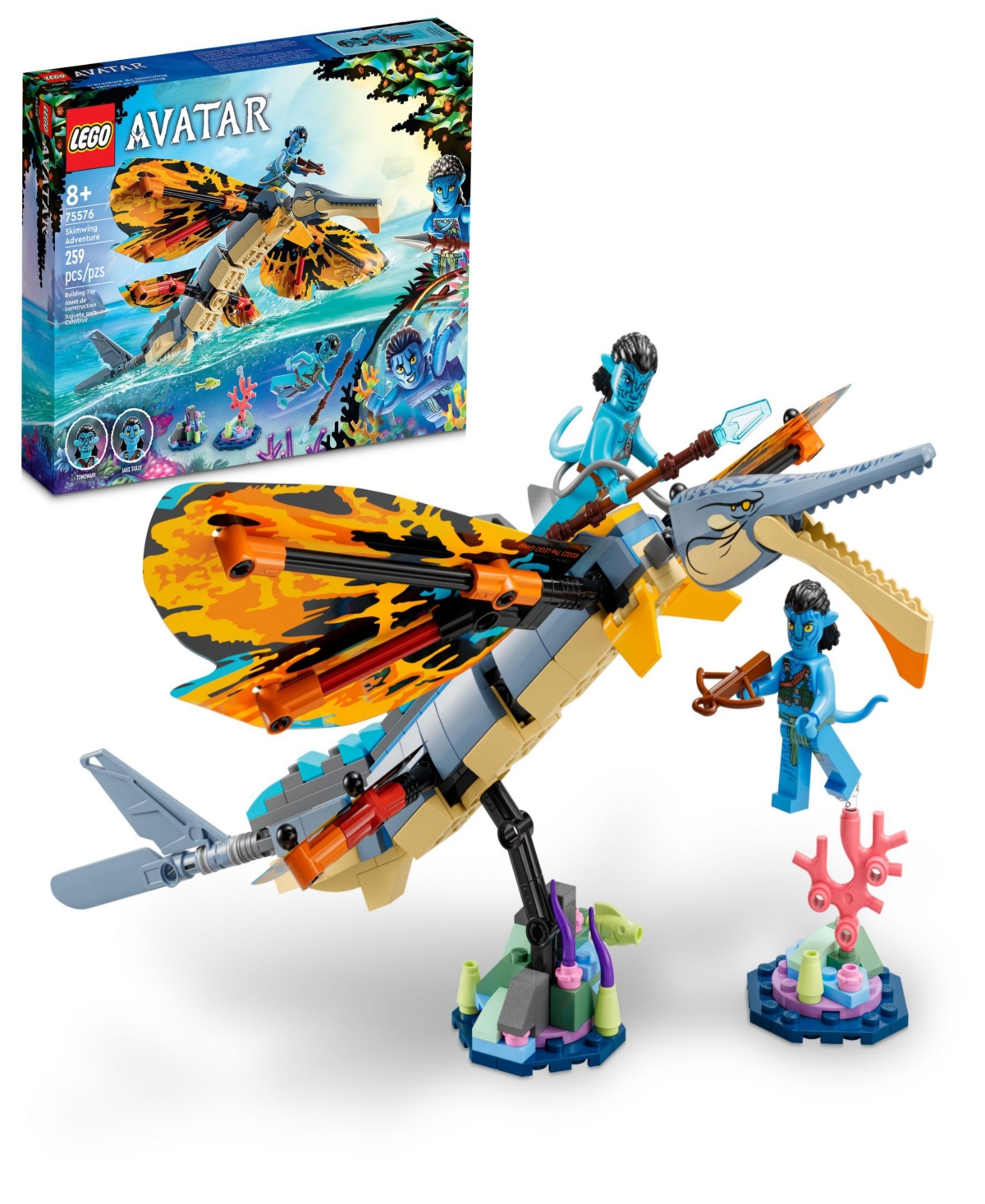 Lego Avatar 75576 Skimwing Adventure Toy Building Set With Tonowari & Jake Sully Minifigures In Multicolor