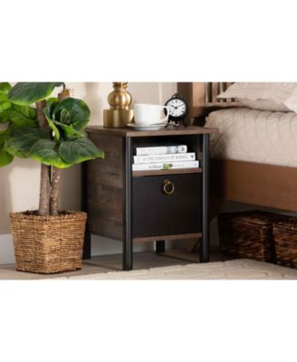 Vaughan Modern and Contemporary 19.5" Two-Tone and Finished Wood Nightstand