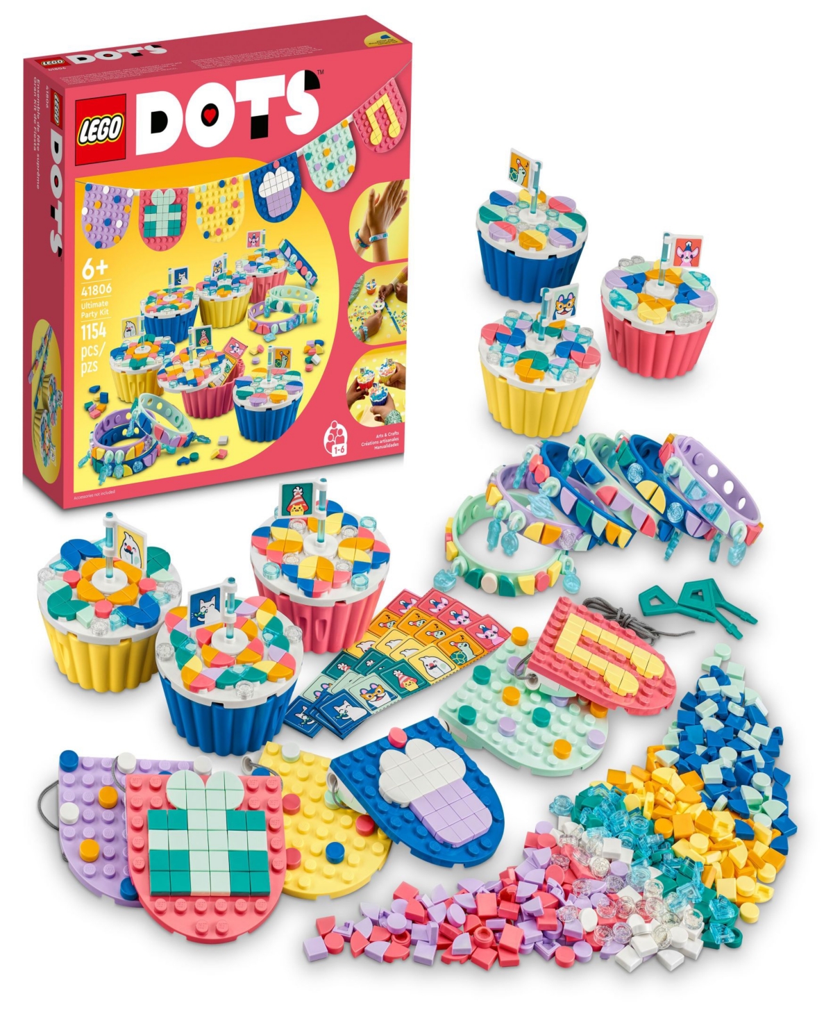 Lego Dots Ultimate Party Kit 41806 Diy Craft Decoration Kit, 1,154 Pieces In Multicolor