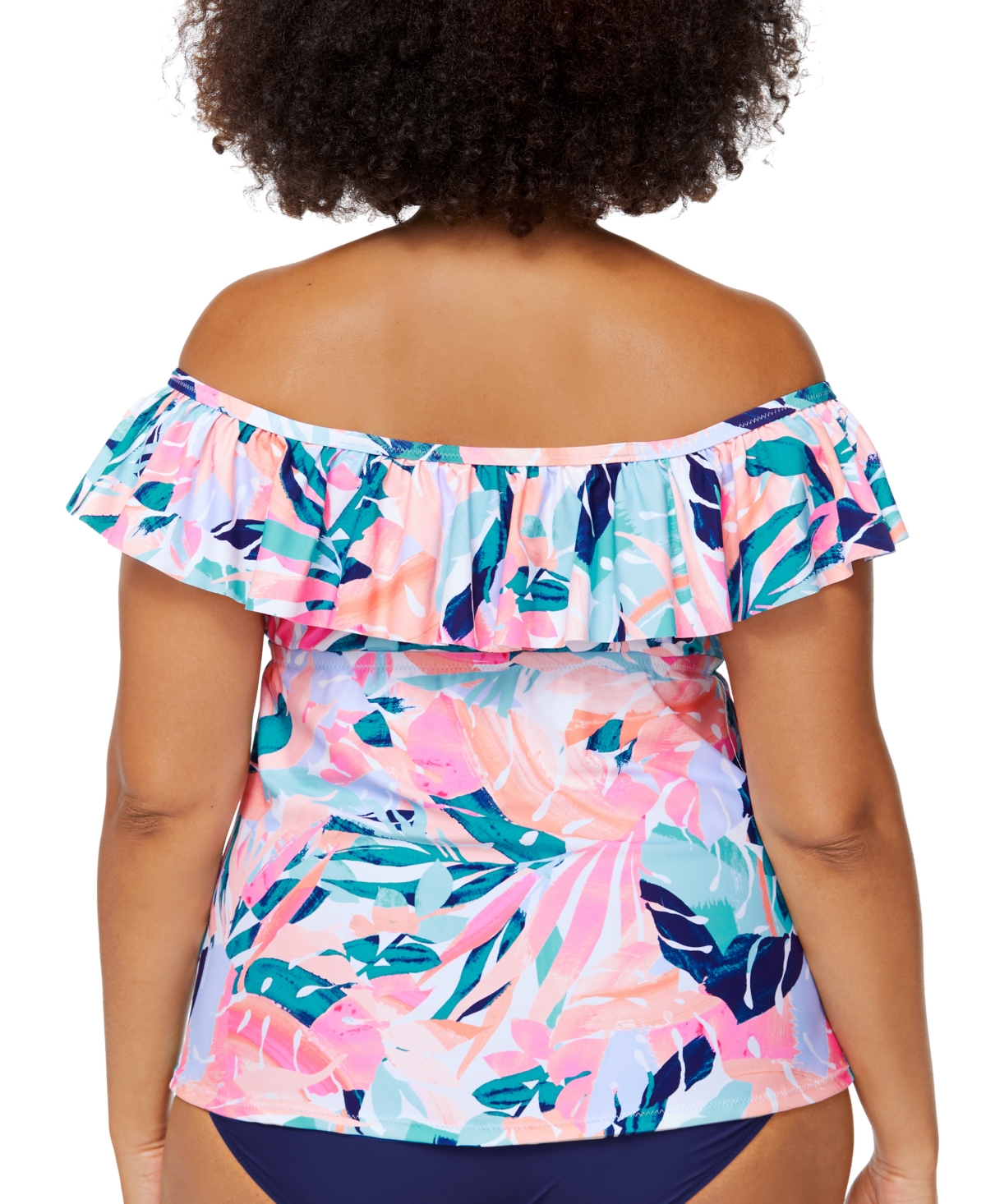 Raisins Curve Trendy Plus Size Miami Nights Tortuga Tankini Top