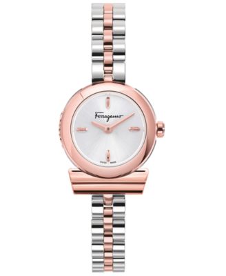 Ferragamo - Women's Swiss Gancini Two Tone Stainless Steel Bracelet Watch 23mm