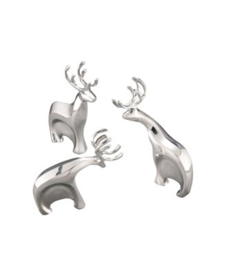Blitzen Reindeer Figurines, Set of 3