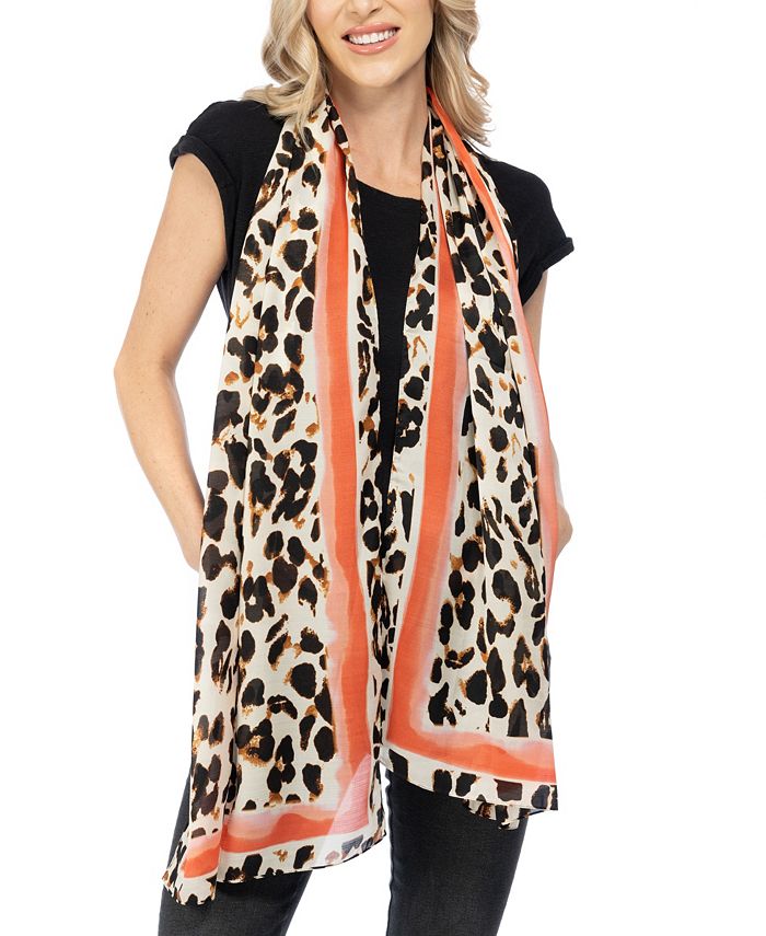 Vince camuto leopard print scarf store