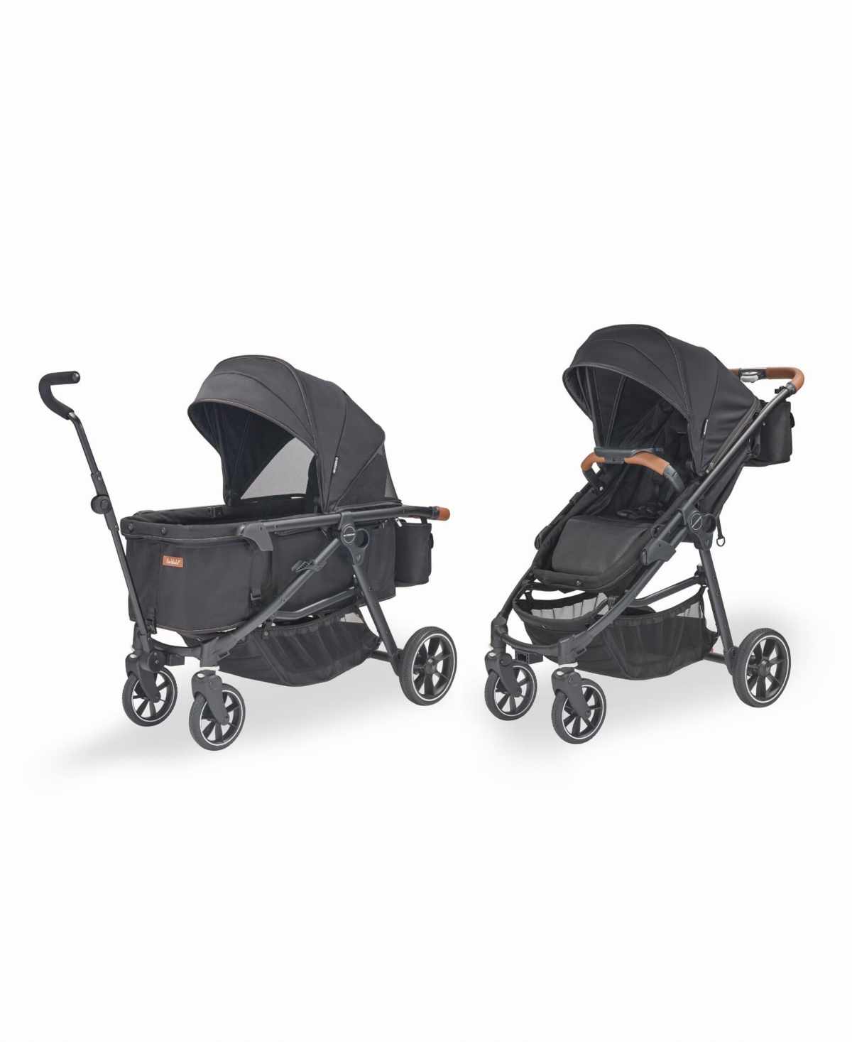 Larktale Crossover Convertible Single-to-double Stroller/wagon In Byron Black