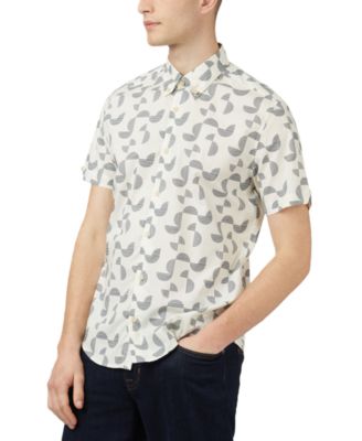 Ben Sherman - Men's All-Cotton Abstract Pattern Shirt