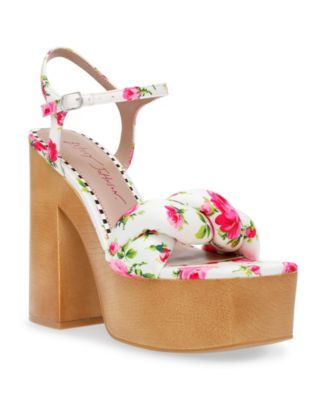 Betsey Johnson Women's Mandee Floral Printed Platform Heeled Sandal ...