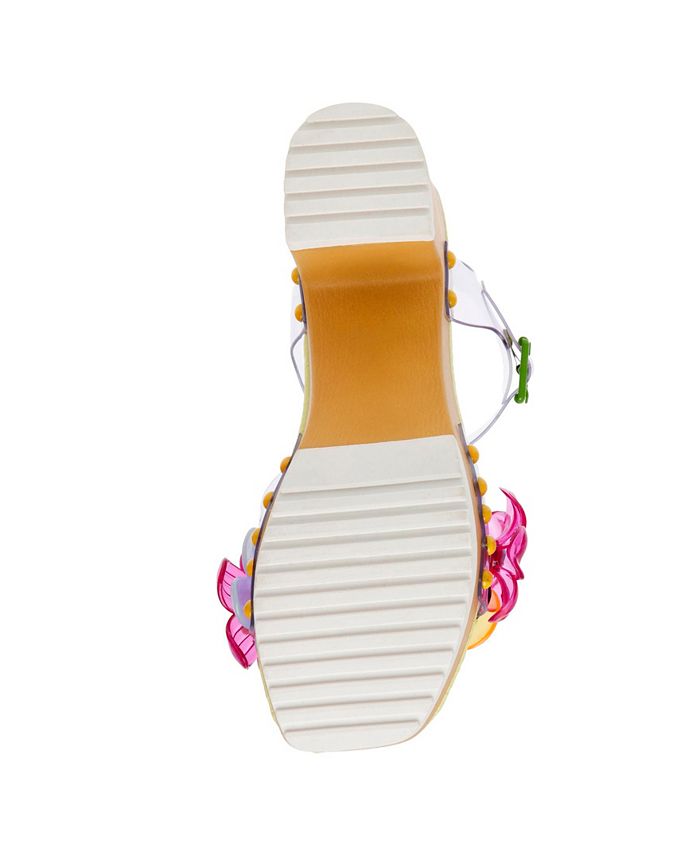 Betsey Johnson Women's Graviti Heeled Sandal - Rhinestone Strap Block Heel - View #4