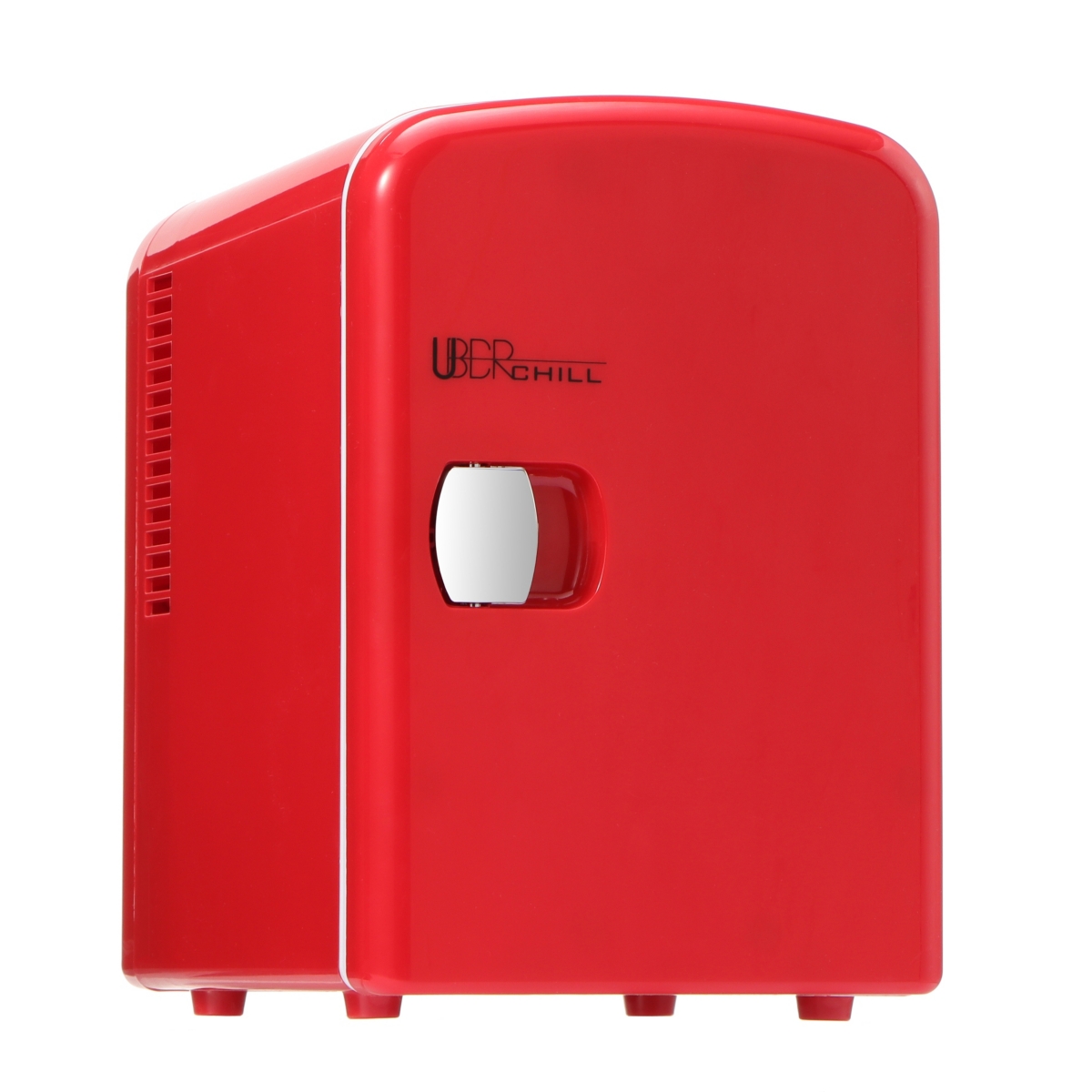 Uber Appliance Uber Chill Personal And Portable Mini Fridge Cooler And Warmer - 6-can Capacity In Red