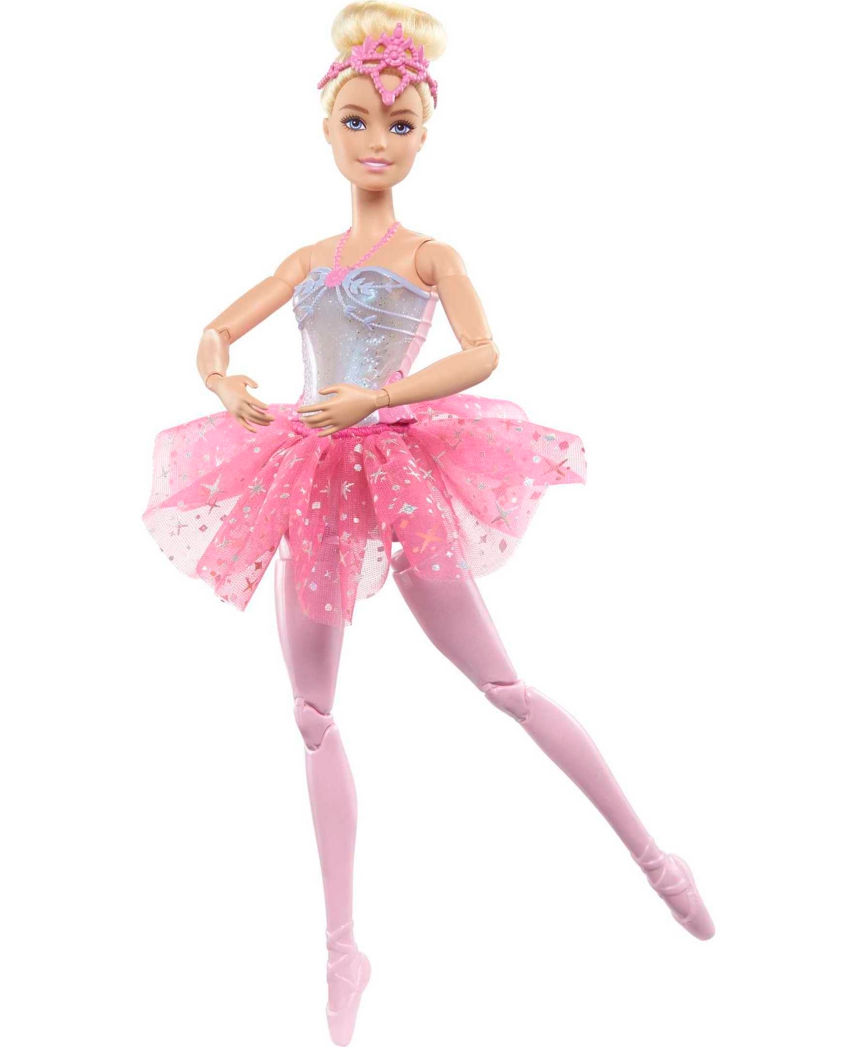 Barbie Kids' Dreamtopia Twinkle Lights Blonde Ballerina Doll In Multi-color