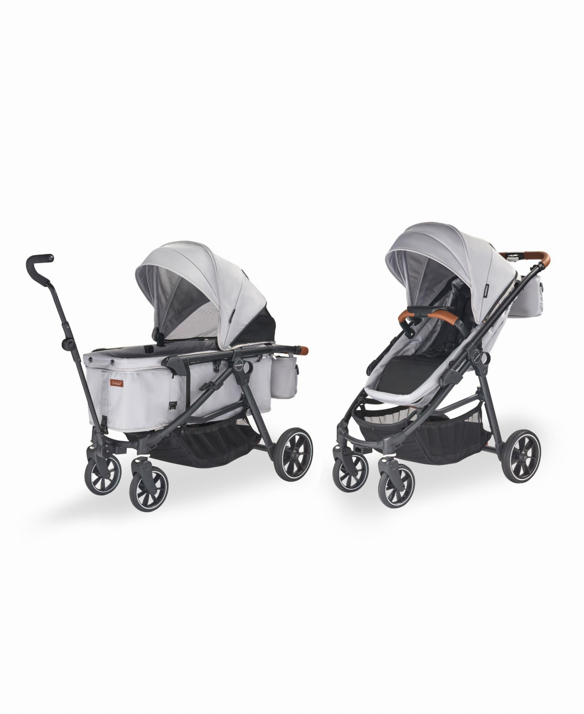 Larktale Crossover Convertible Single-to-double Stroller/wagon In Nightcliff Stone