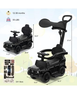 3 in 1 Ride on Push Car Mercedes Benz G350 Stroller Sliding Car