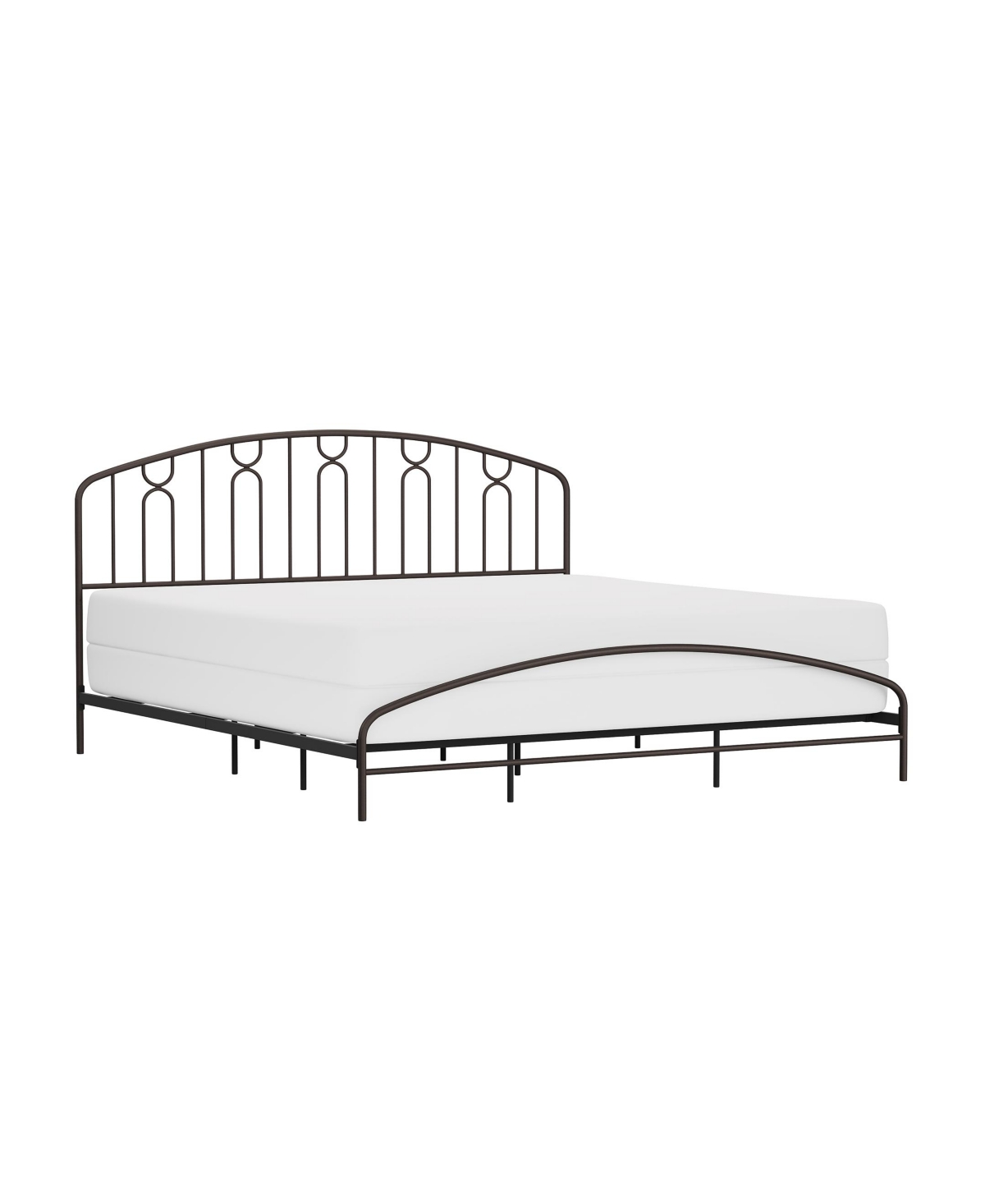 Hillsdale 44" Metal Riverbrooke Furniture Arch Scallop King Bed In Bronze